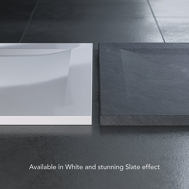 Mira Flight Level Slate Effect Square Shower Tray