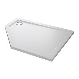 Mira Flight Low Offset Pentagon Shower Tray 1200 x 900mm - Right Hand Large Image