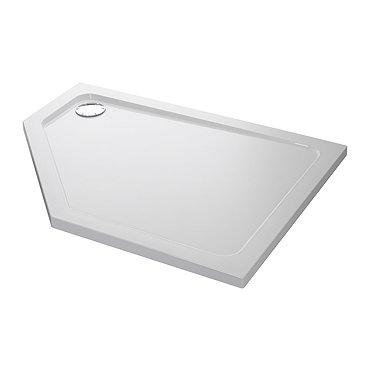 Mira Flight Low Offset Pentagon Shower Tray 1200 x 900mm  Profile Large Image