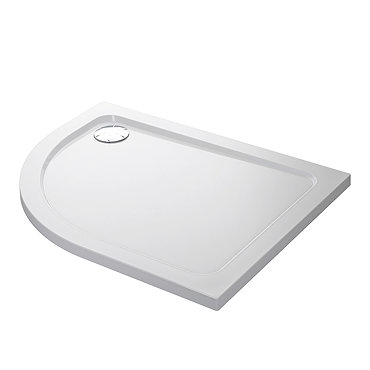 Mira Flight Low Right Hand Offset Quadrant Shower Tray  Profile Large Image