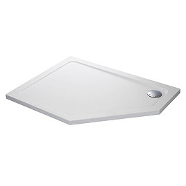 Mira Flight Safe Anti-Slip Offset Pentagon Shower Tray 1200 x 900mm Large Image