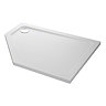 Mira Flight Safe Anti-Slip Offset Pentagon Shower Tray 1200 x 900mm - Right Hand Large Image