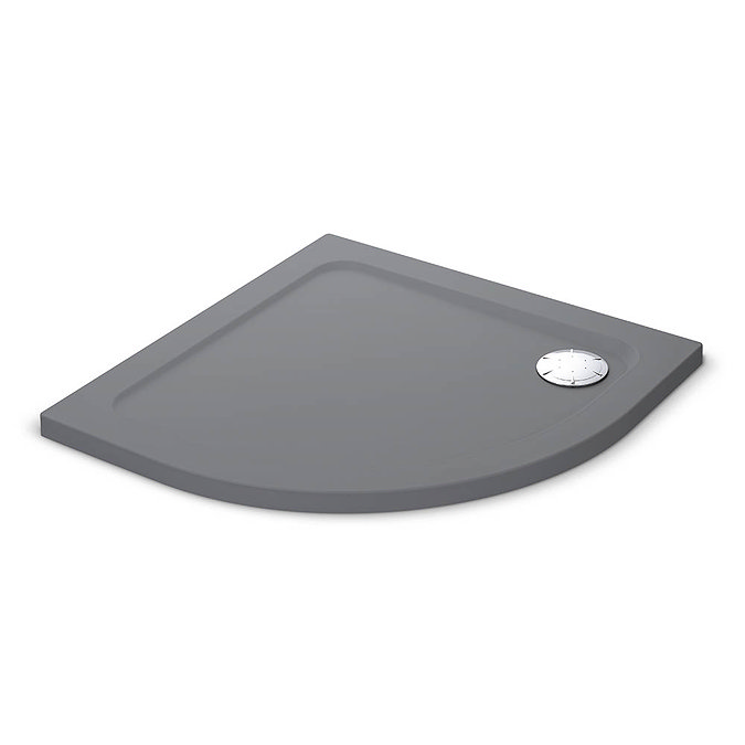 Mira Flight Safe Anti-Slip Quadrant Shower Tray 900 x 900mm - Grey Anthracite Large Image