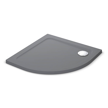 Mira Flight Safe Anti-Slip Quadrant Shower Tray 900 x 900mm - Grey Anthracite  Profile Large Image