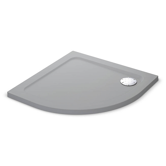 Mira Flight Safe Anti-Slip Quadrant Shower Tray 900 x 900mm - Titanium Grey Large Image