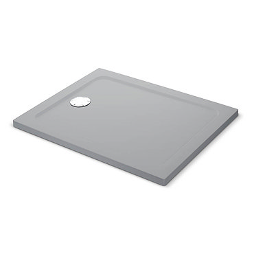 Mira Flight Safe Anti-Slip Rectangular Shower Tray - Titanium Grey  Profile Large Image