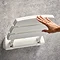 Mira Folding Wall Mounted Shower Seat - White - 2.1536.128  Standard Large Image