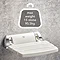 Mira Folding Wall Mounted Shower Seat - White/Chrome - 2.1536.129  Standard Large Image