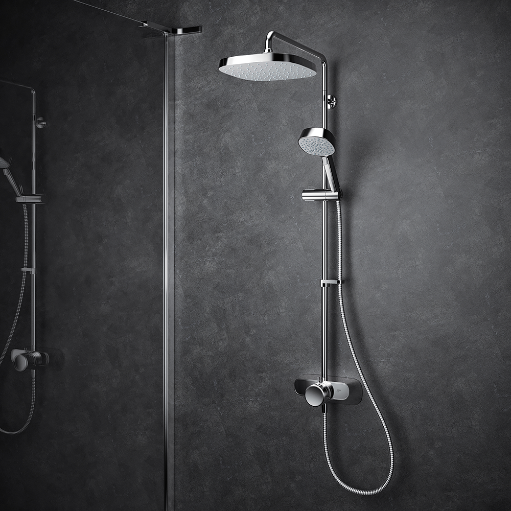 Mira Form Dual Outlet Thermostatic Mixer Shower