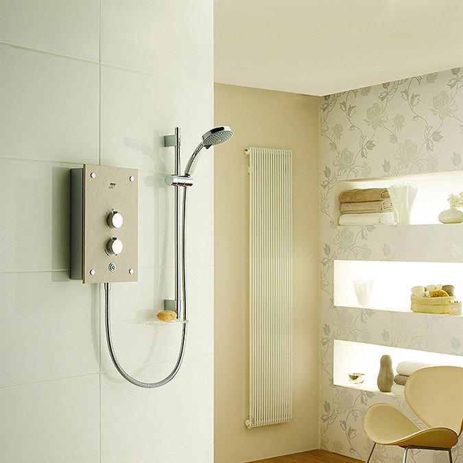 Mira Galena 9.8kW Thermostatic Electric Shower - Light Stone - 1.1634.084  Standard Large Image