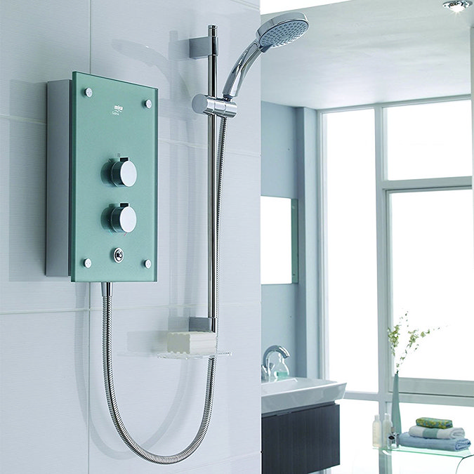 Mira Galena 9.8kW Thermostatic Electric Shower - Silver Glass - 1.1634.082 Standard Large Image