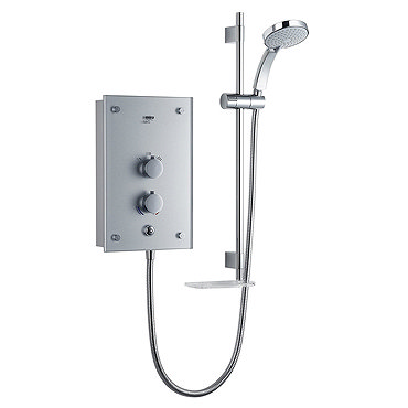 Mira Galena 9.8kW Thermostatic Electric Shower - Silver Glass - 1.1634.082  Profile Large Image