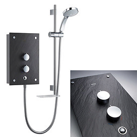 Mira Galena 9.8kW Slate Effect Thermostatic Electric Shower - 1.1634.117 Large Image