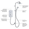 Mira Jump Dual 9.5 KW Electric Shower - White - 1.1788.578  additional Large Image
