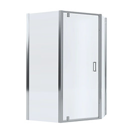 Mira Leap 1200 x 900 Offset Pentagon Pivot Door Shower Enclosure Large Image