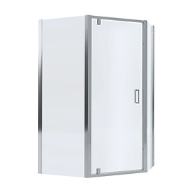 Mira Leap 1200 x 900 Offset Pentagon Pivot Door Shower Enclosure  Large Image