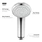 Mira Logic Four Spray Showerhead - Chrome - 2.1605.176  Feature Large Image