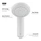 Mira Logic Four Spray Showerhead - White - 2.1605.177  Feature Large Image