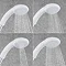 Mira Logic Four Spray Showerhead - White - 2.1605.177  Standard Large Image