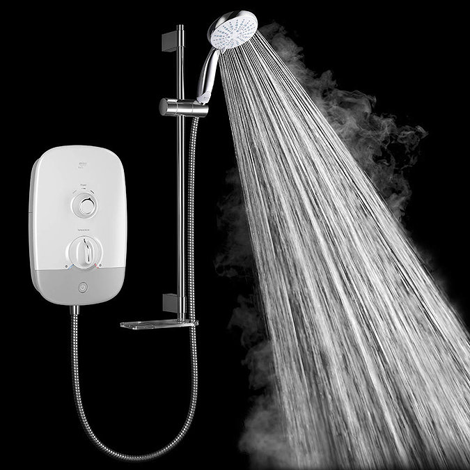 Mira Meta 9.5kW Electric Shower - White/Chrome - 1.1895.005  In Bathroom Large Image