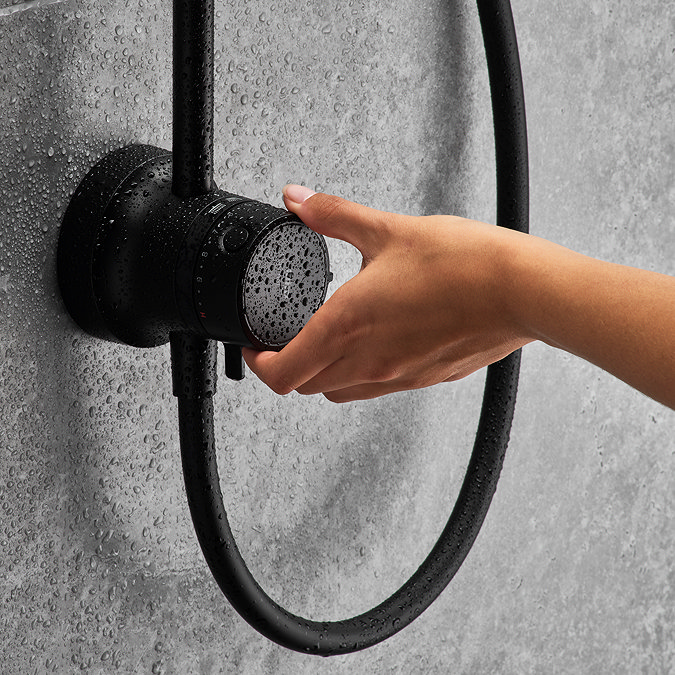 Mira Minimal Dual Outlet Thermostatic Shower Pack - Black
