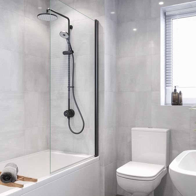 Mira Minimal Dual Outlet Thermostatic Shower Pack - Black