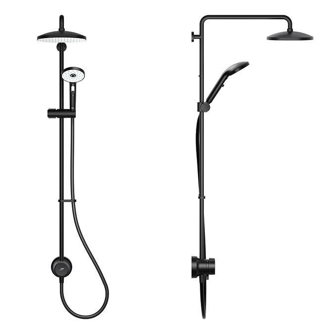Mira Minimal Dual Outlet Thermostatic Shower Pack - Black