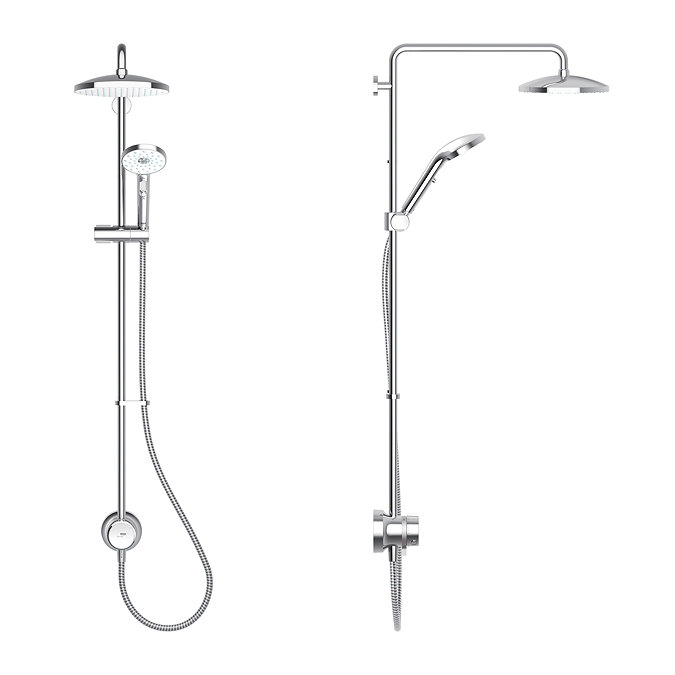 Mira Minimal Dual Outlet Thermostatic Shower Pack - Chrome