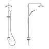 Mira Minimal Dual Outlet Thermostatic Shower Pack - Chrome