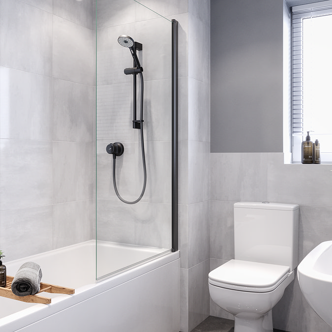 Mira Minimal Single Outlet Thermostatic Shower Pack - Black