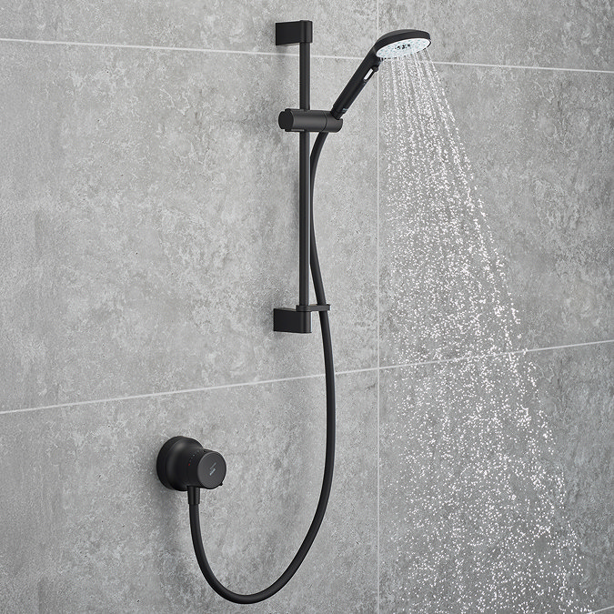 Mira Minimal Single Outlet Thermostatic Shower Pack - Black