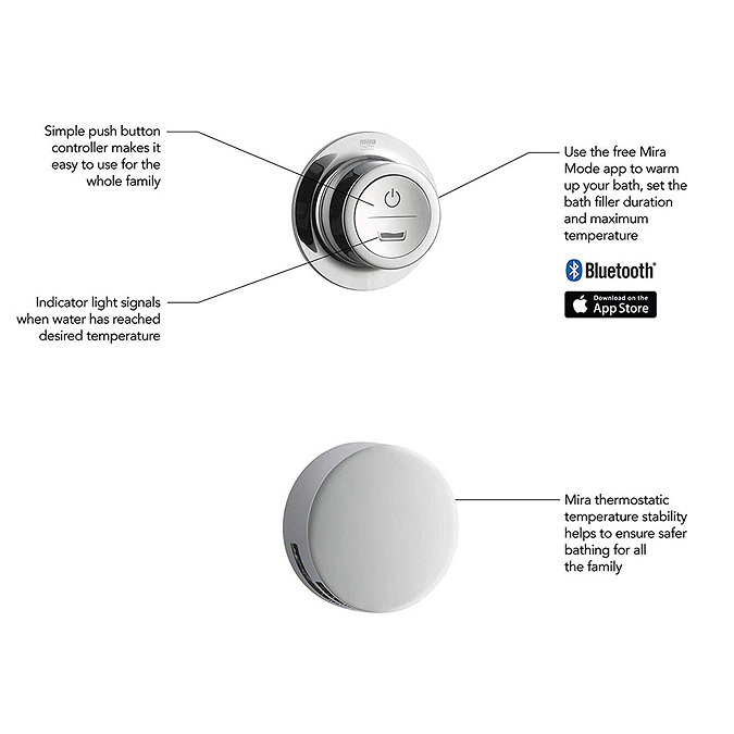 Mira Mode Digital Bath Filler - High Pressure/Combi Boiler In Bathroom Large Image