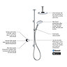 Mira Mode Dual Ceiling Fed Digital Mixer Shower (Pumped for Gravity) - 1.1874.010  Newest Large Imag