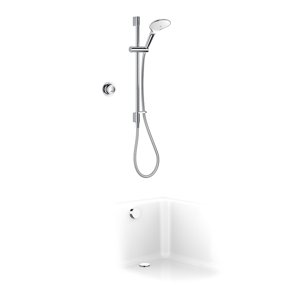 Mira Mode Rear Fed Digital Shower with Bath Filler High Pressure 1.