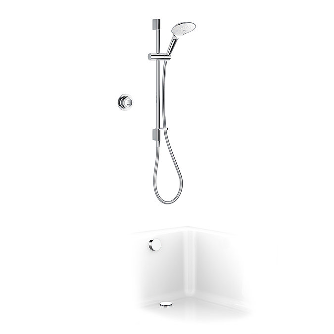 Mira Mode Rear Fed Digital Shower With Bath Filler - Pumped