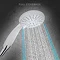 Mira Nectar 110mm Four Spray Showerhead - White - 1.1740.618  In Bathroom Large Image