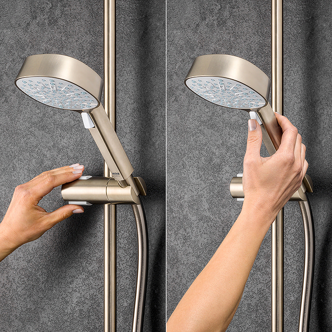 Mira Opero Dual Brushed Nickel Thermostatic Mixer Shower - 1.1944.005  additional Large Image