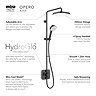 Mira Opero Dual Matt Black Thermostatic Mixer Shower - 1.1944.004  Profile Large Image