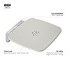 Mira Premium Folding Wall Mounted Shower Seat - White/Chrome - 2.1731.001  Profile Large Image