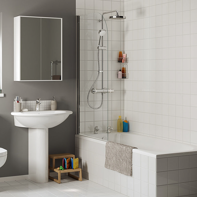 Mira Single Panel Curve Bathscreen - 1.1863.065 Profile Large Image