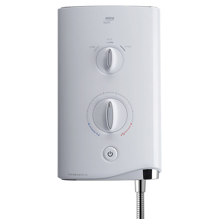 Mira - Sport 9.0kw Thermostatic Electric Shower - White & Chrome - 1.1746.005  Standard Large Image