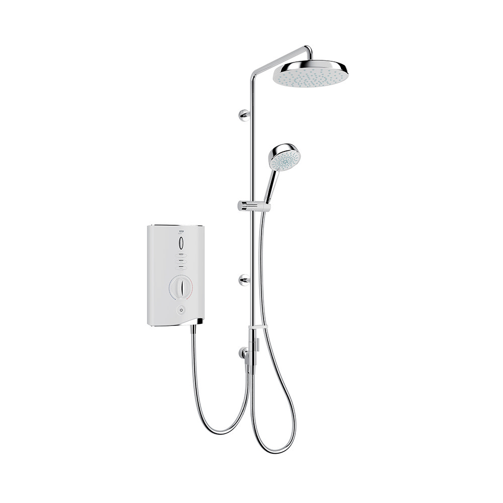 Mira Sport Max Dual Outlet 9 0kW Electric Shower White Chrome 1 Mira Sport Max Dual Outlet 9 0kW Electric Shower White Chrome 1