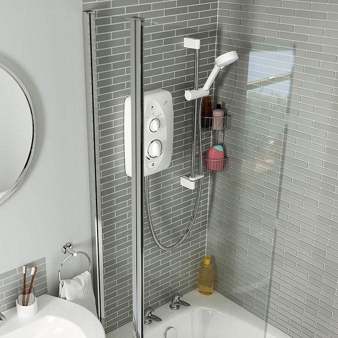 Mira Sprint Multi-Fit 9.5kW Electric Shower - White/Chrome - 1.1788.008  In Bathroom Large Image