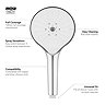 Mira Switch 130mm Four Spray Showerhead - Chrome - 2.1605.261  Profile Large Image