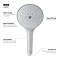 Mira Switch 130mm Four Spray Showerhead - White - 2.1605.262  Newest Large Image