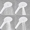 Mira Switch 130mm Four Spray Showerhead - White - 2.1605.262  Standard Large Image