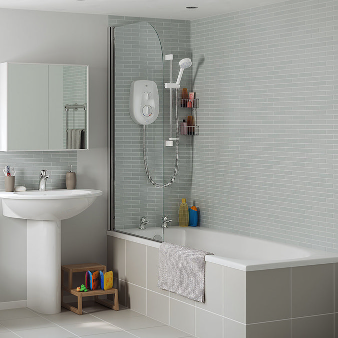 Mira Vie 9.5kW Electric Shower - White/Chrome - 1.1788.005 In Bathroom Large Image
