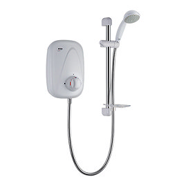 Mira - Vigour Manual Power Shower - White & Chrome - 1.1532.354 Large Image