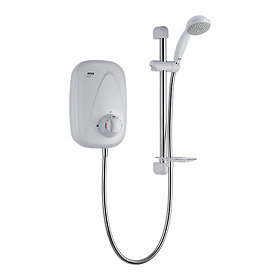 Mira - Vigour Manual Power Shower - White & Chrome - 1.1532.354 Large Image