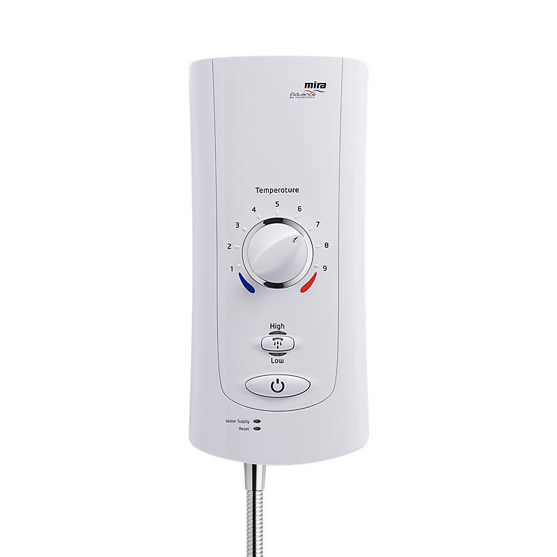 Mira - Advance ATL 9.0kw Thermostatic Electric Shower - White & Chrome ...